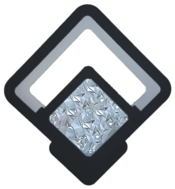 Світлодіодний настінний світильник-бра TETRA ICE 13Вт S чорний, фото 1