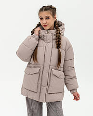 Зимовий пуховик пальто для дівчинки Еріка тм Nestta розміри 140- 164