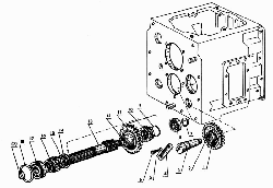 Вал I‑ї передачі і заднього ходу МТЗ‑80 (каталог 1998)