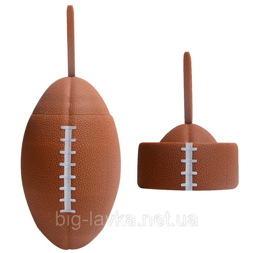 Спортивна пляшка для води в стилі регбі складана 750 мл Коричневий, фото 1