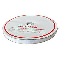 Липучка швейна пришивна 1,6 см Біла 22,5 м Гачок (Жорстка частина)