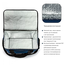 Термосумка Champion 20 л, 12 годин, синя, для зручного транспортування та зберігання продуктів, CHM00459-20, фото 4