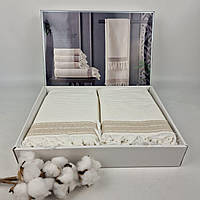 Рушники Maison D'or 3шт Harvey Ecru/Beige