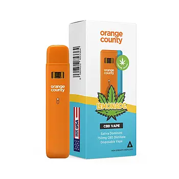 🌿Інгалятор Orange County CBD Disposable Vape Pen — Lemonade (1 мл, 750 мг)