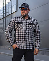 Тактична мілітарі Сорочка FCT Blackbeard літня в клітинку Сіра (10 номер)