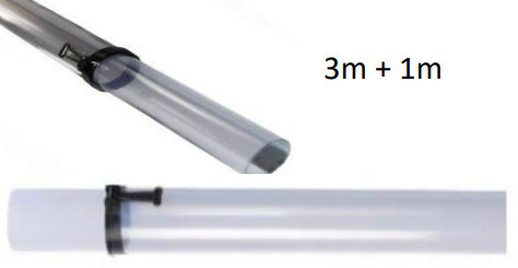 Телескопічна відвідна труба, 70x75мм, довжина 3+1м, обладнання для птахоферми, фото 1