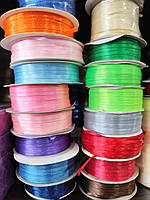 Стрічка атласна біла 0.3 см 92 метри