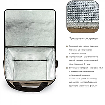 Термосумка Champion 20 л, 12 годин, бежева, для зручного транспортування та зберігання продуктів, CHM00457-20, фото 3