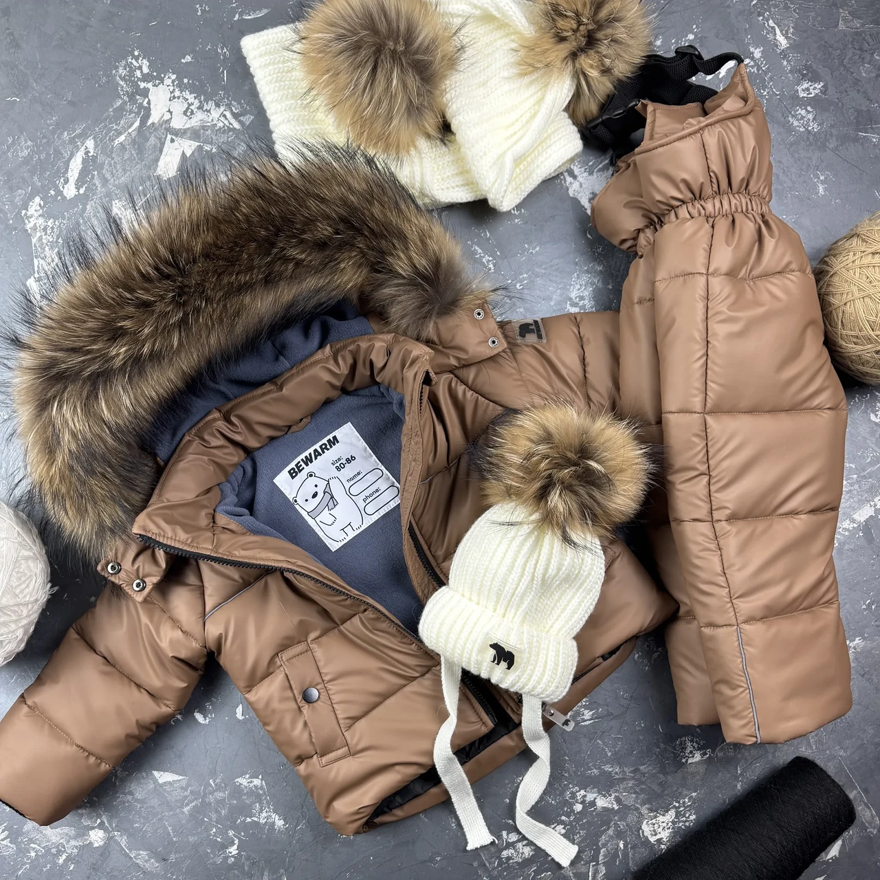 Комбінезон зимовий дитячий роздільний BEWARM Umka Mokko