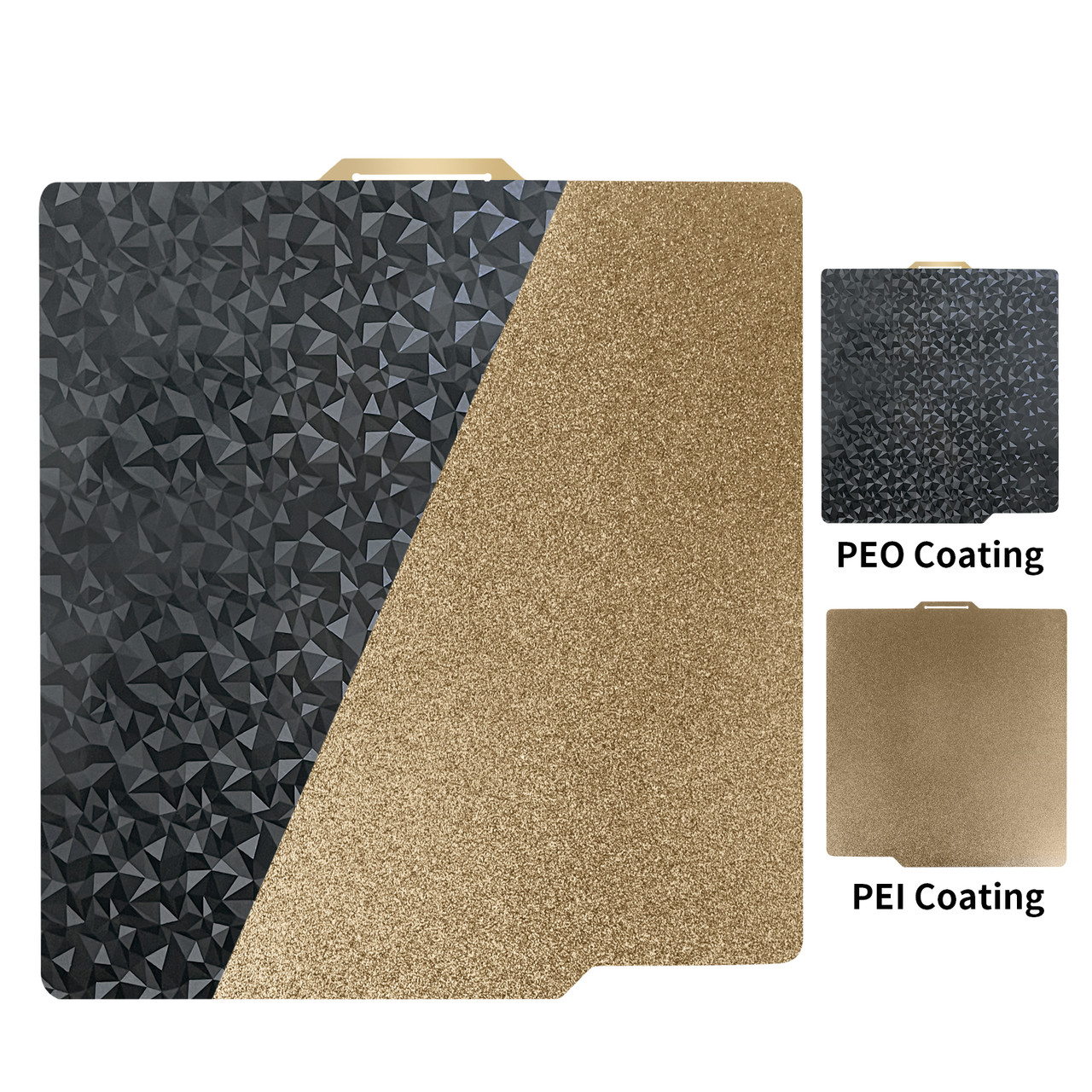 PEO-257 Килимок, що примагнічується, PEO-FROST чорний-золотистий для столу 3D принтера Bambu lab X1; X1C; P1P; P1S; A1, фото 1