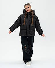 Пуховик підлітковий, куртка зимова на дівчинку Аніта тм Nestta Розміри 140 -146