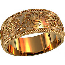 Чоловіче кільце з візерунком