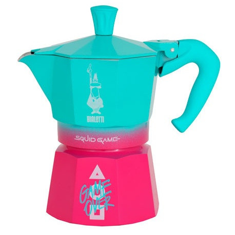 Гейзерна кавоварка Bialetti Moka Express Squid Game 130 мл. 3 чашки, фото 1
