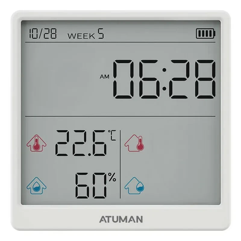 Датчик температури та вологості (метеостанція) Duka ATuMan TH3 White