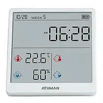 Датчик температури та вологості (метеостанція) Duka ATuMan TH3 White, фото 2