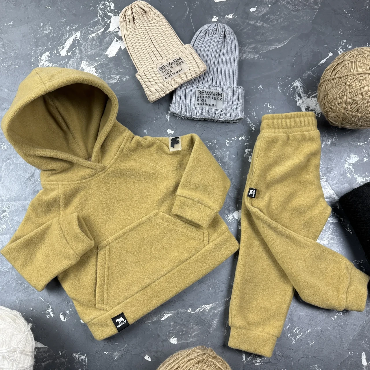 Polar Fleece HQ Дитячий спортивний костюм BEWARM Beige