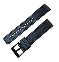 Ремінець Primolux Leather Silicone для годинника Garmin Vivoactive 5 / Vivoactive 6 - Black