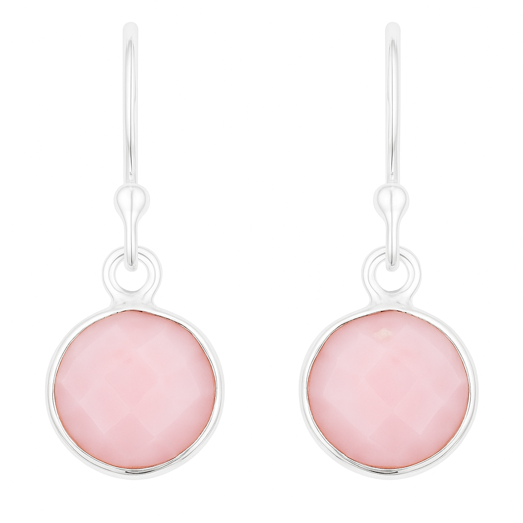 Опал рожевий срібні сережки, 0349СО, фото 1