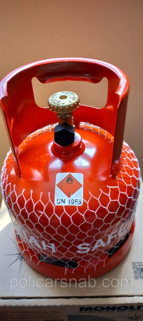 Газовий балон сталевий 4.8 л SAFEGAS Пропан/Бутан, фото 1