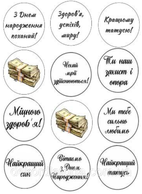 Вафельна картинка Капкейки 8513