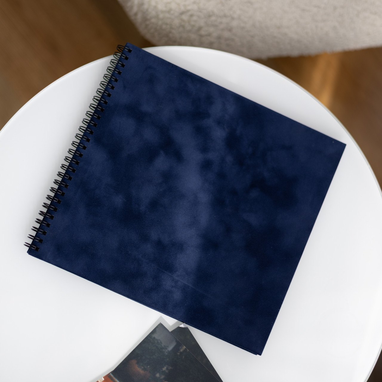 Альбом для фото Синій Велюровий | Фотоальбом з чорними сторінками | сімейний фотоальбом DIY + 18 фото, фото 1