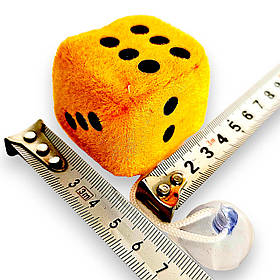 Кубик в авто з присоскою 4х4 см. помаранчевий колір