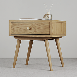 Тумбочка приліжкова "Ліон" з натурального дерева Blum