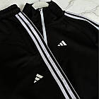 Спортивний костюм adidas адідас стійка на блискавці штани на гумці молодіжні Спортивні костюми чоловічі adidas чорного кольору, фото 3