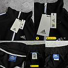 Спортивний костюм adidas адідас стійка на блискавці штани на гумці молодіжні Спортивні костюми чоловічі adidas чорного кольору, фото 4