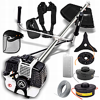 Мотокоса ABRAMS мощностью 3.75 кВт 5 л.с с бензиновым двухтактным мотором для кошения травы и сорняков