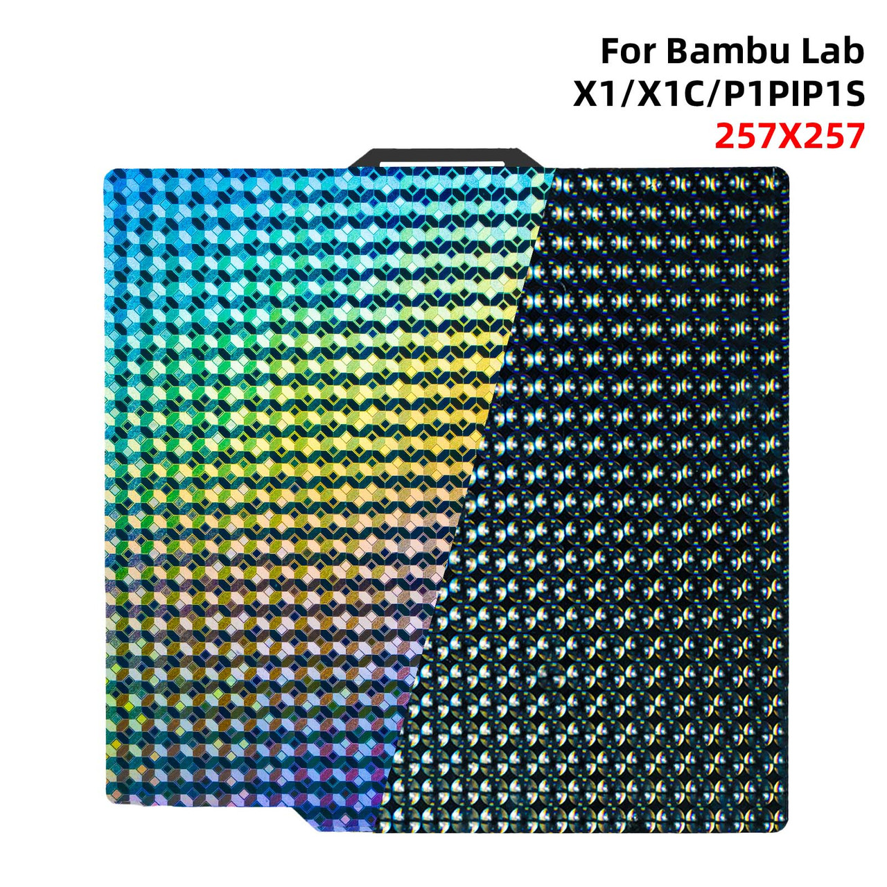 PEA-257 Килимок, що примагнічується, 257 х 257 мм PEA-PEA чорн.-чорн для столу 3D принтера Bambu lab X1; X1C; P1P; P1S; A1, фото 1