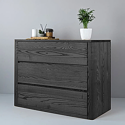 Дерев'яний комод на три ящики "Еко" з масиву ясена Blum