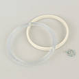 П'яльці-рамка круглі каучукові з підвісом, діаметр 135 мм, товщина 8 мм, білі, "Nurge", фото 4