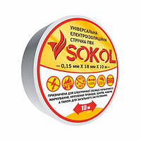 Ізоляційна Sokol стрічка 0.15мм х18мм х10м біла