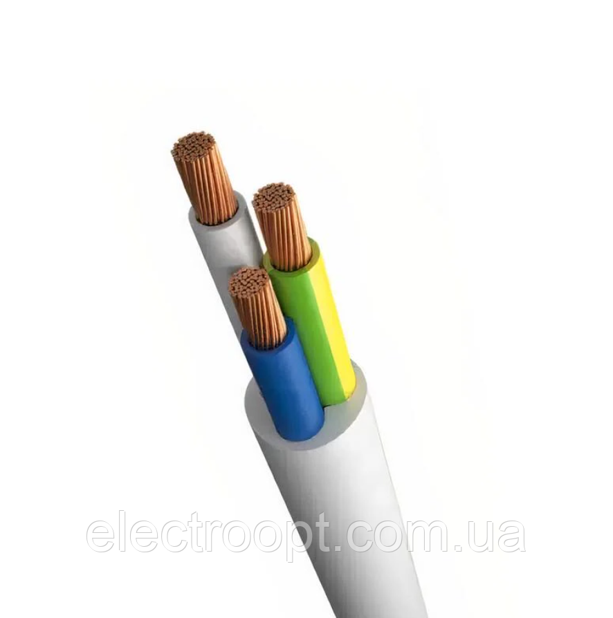 Кабель мідний з'єднувальний ПВС 3×0,75 мм² повномірний Gal-Kat