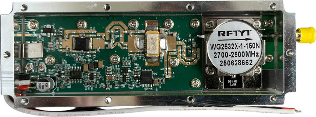 Плата підсилювача Titan-GaN 50 Вт 2700–2900 МГц із GaN-HEMT каскадом, циркулятором 150 Вт та RF-поглиначем