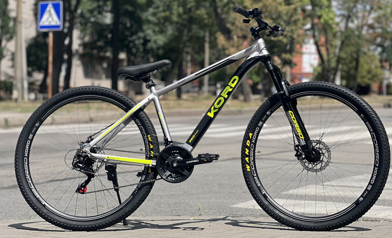 Велосипед гірський спортивний 27,5" Corso Kord KD-02280 чорно-сіро-жовтий на зріст 147-162 см, фото 1
