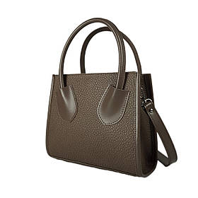 Сумка жіноча "Пінаколада" натуральна шкіра,коричнева (капучино) з тисненням перлів