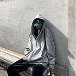 Базове худі жіноче оверсайз на блискавці з капюшоном 42-46 48-52, фото 6