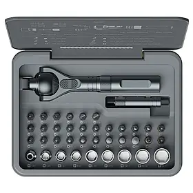 Поворотна викрутка тріскачка з набором біт Duka ATuMan Ratchet Screwdriver RS2 40в1