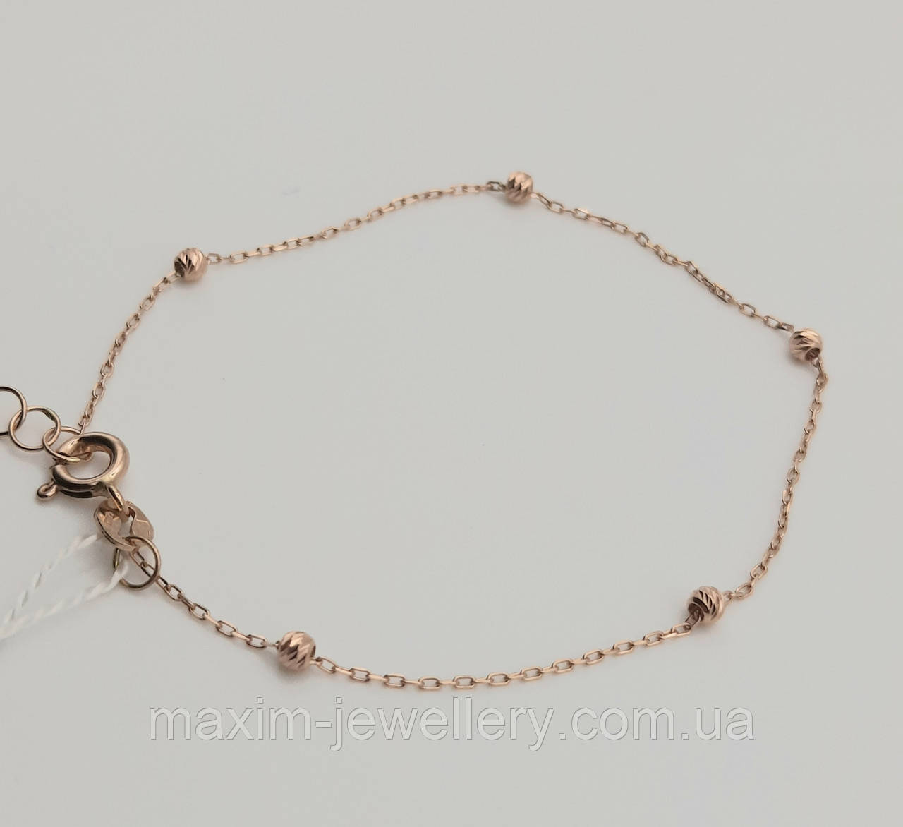 Золотий браслет з кульками, фото 1