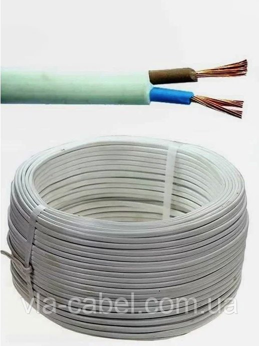 Провід мідний ШВВП 2х1.5 плоский Одеса Гост (бухта 100м), фото 1