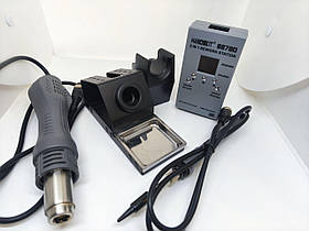 Паяльна станція міні 2в1 HandsKit 8878D (паяльник + фен), 1 дисплей