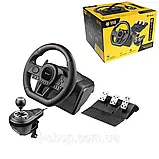 Ігрове кермо з педалями та коробкою передач гоночне кермо для ноутбука Tracer SimRacer 6in1, фото 2