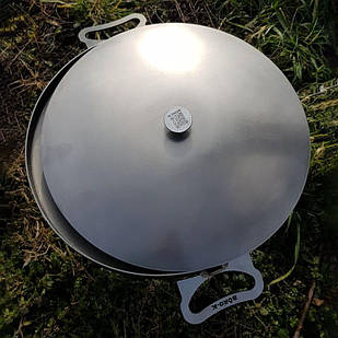 Сковорода з нержавіючої сталі + Кришка 50 см , набір для пікніка, подарунковий набір