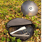 Сковорода із диску борони з бортиком+кришка+чохол 40 см, туристична для смаження картоплі на багатті, фото 2