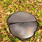 Сковорода із диску борони з бортиком+кришка+чохол 40 см, туристична для смаження картоплі на багатті, фото 7