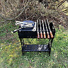 Мангал розбірний високий преміум 8, 10, 12 шампурів 12 шампурів, фото 4