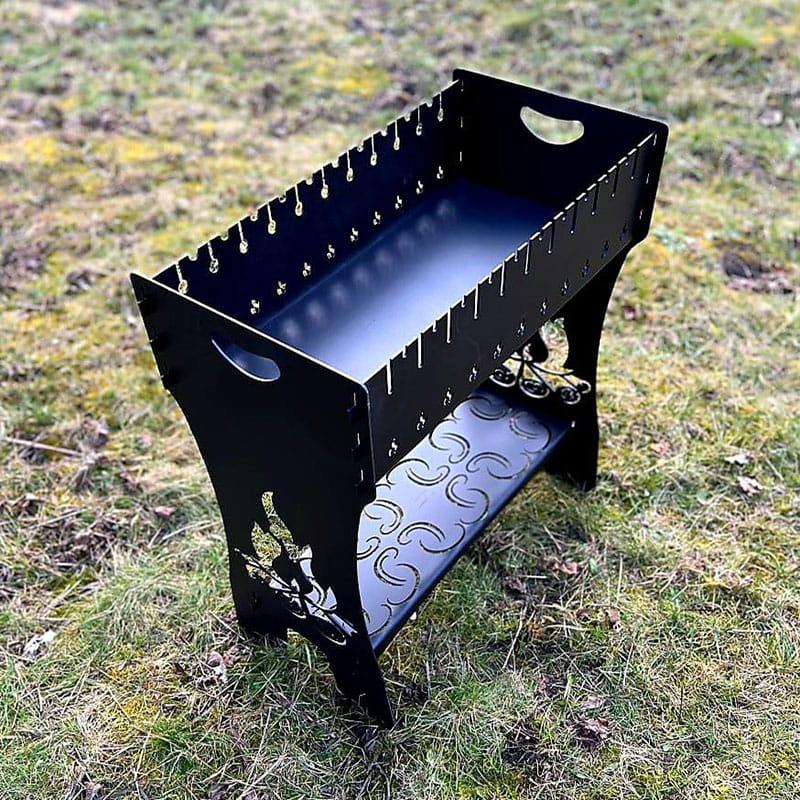 Мангал розбірний високий преміум 8, 10, 12 шампурів 8 шампурів, фото 1