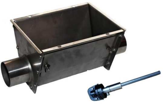 Піддон оцинкований у зборі, для труби Ø 55мм ROXELL обладнання для годування свійської птиці та свиней, фото 1